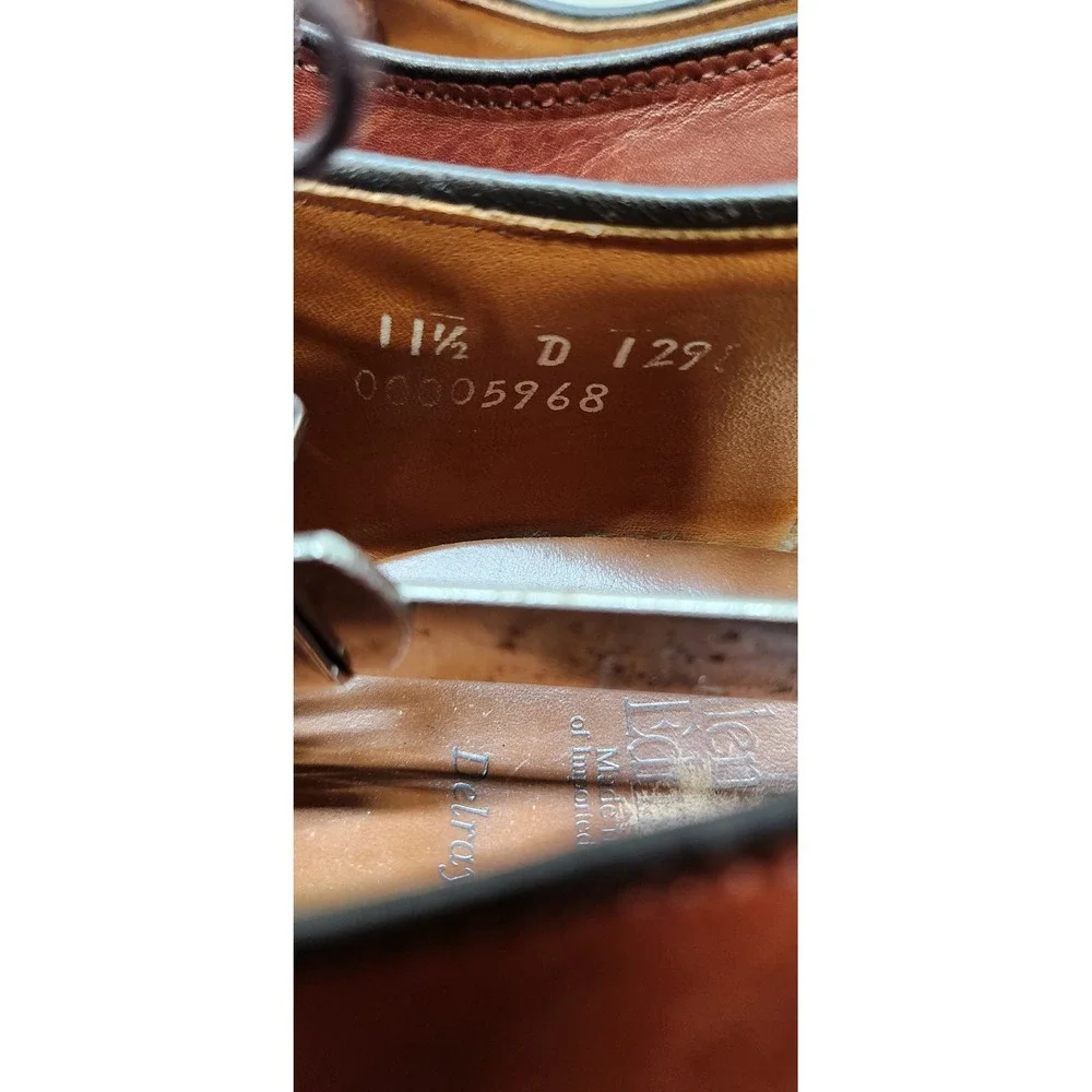Allen Edmonds Delray Brown Leather Split Toe Derby Dress Shoes 11.5 D 1298